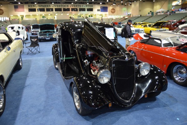 black custom hot rod at Hot August Nights 2015