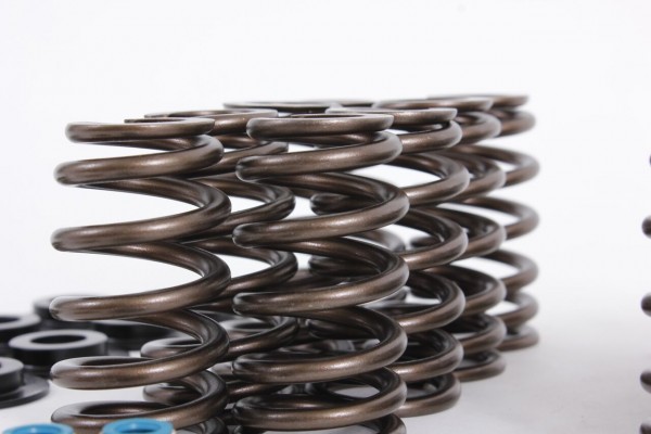close up at engine valve springs