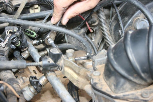 removing parts from a jeep 4.0L engine