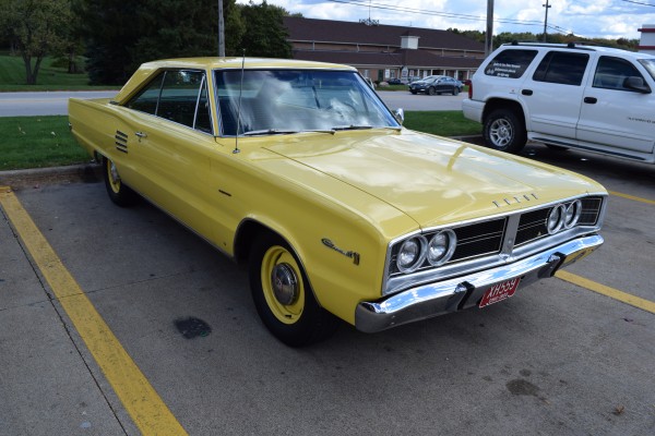 1966 Dodge Coronet 500 parked at summit racing ohio store