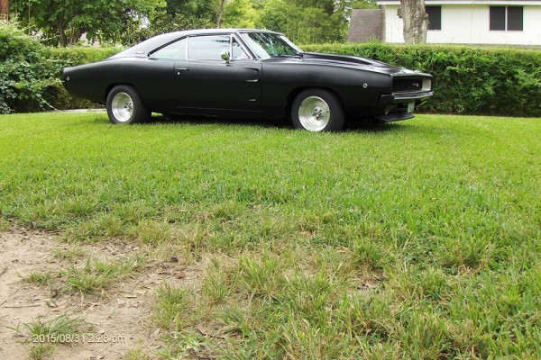 black 1968 dodge charger restomod