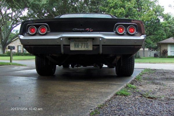 black 1968 dodge charger restomod taillights