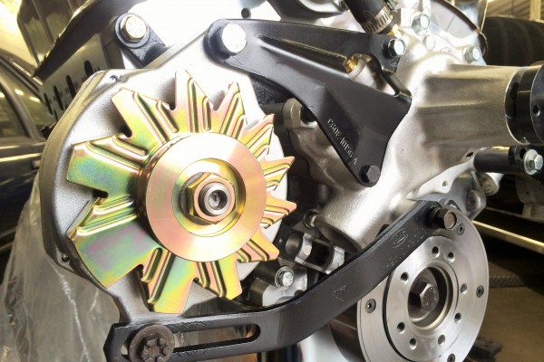 re-clocked alternator with bracket