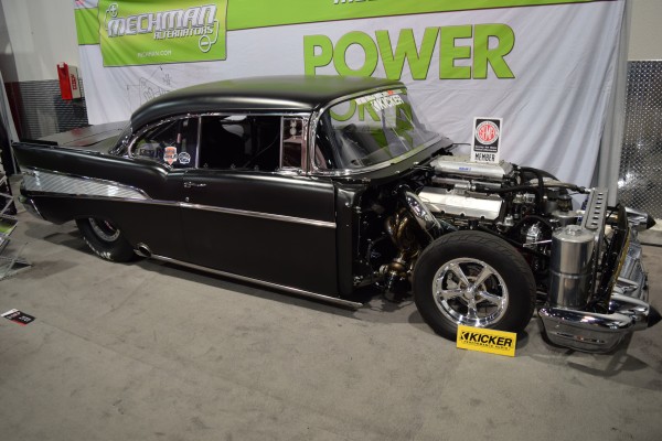 1957 chevy drag car at SEMA Show 2015