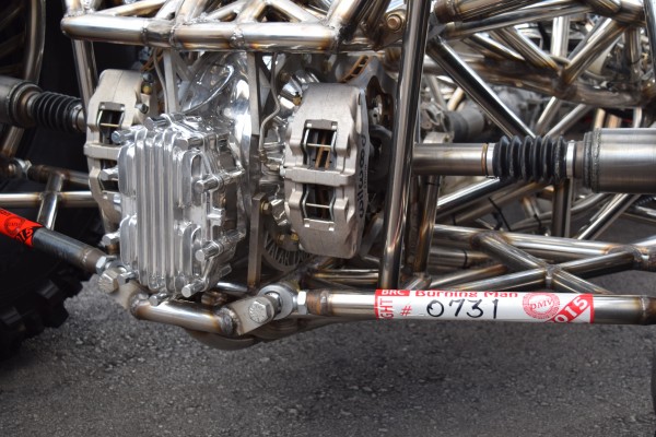 valyrian steel wild custom show car on display at SEMA show 2015, rear axle