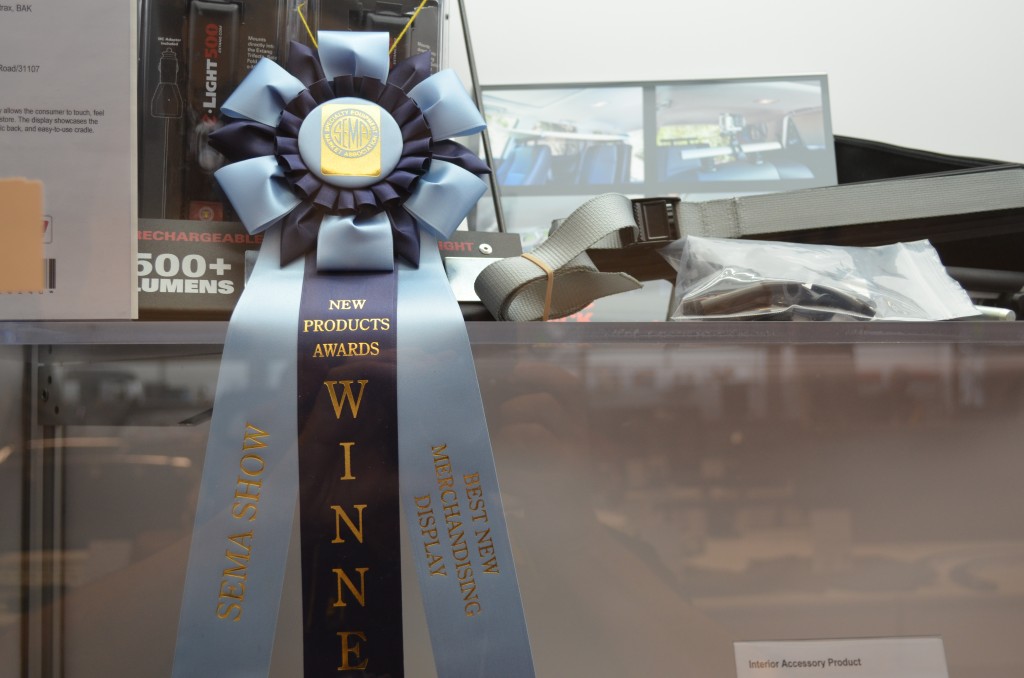 winner blue ribbon badge from SEMA 2015