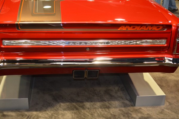 rear trim on a Pontiac Acadian show car at SEMA 2015