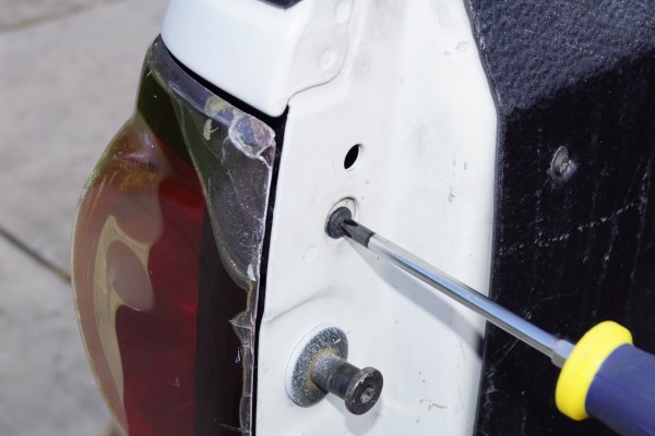 removing a fastener from a chevy silverado taillight