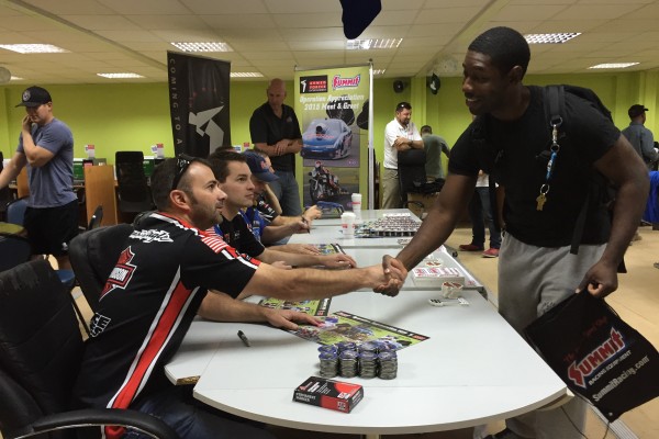 NHRA drivers greet troops at remote military base