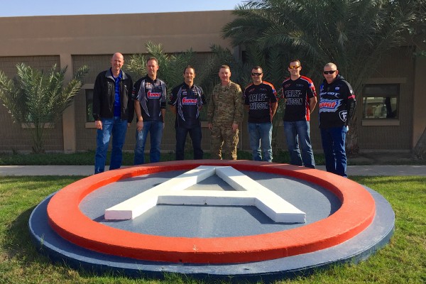 nhra drivers visit at military base