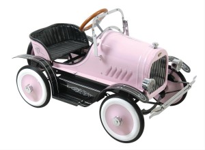 pink deluxe pedal car