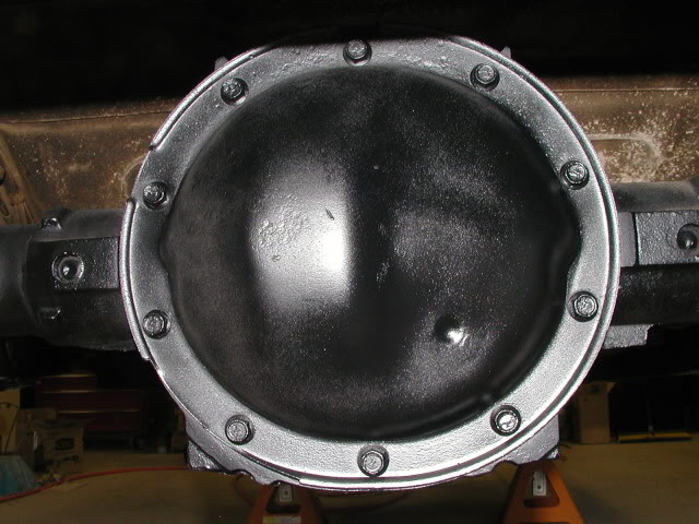 differential cover on a rear axle