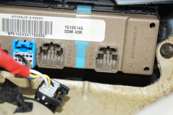 electrical connectors on back of a vehicle control module