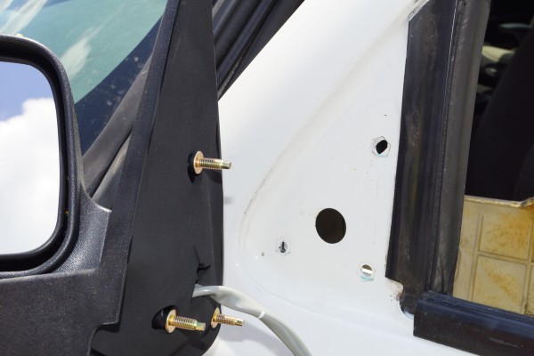 side mirror being removed from chevy Silverado
