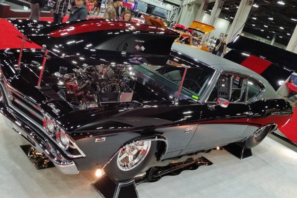 black chevy chevelle ss show car
