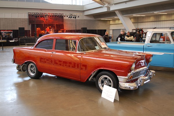 1956 chevy coupe with custom paint job