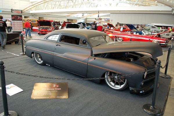lowered mercury hot rod coupe