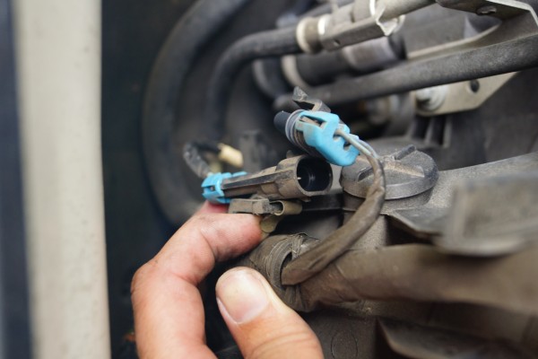 knock sensor connector on a gm ls engine