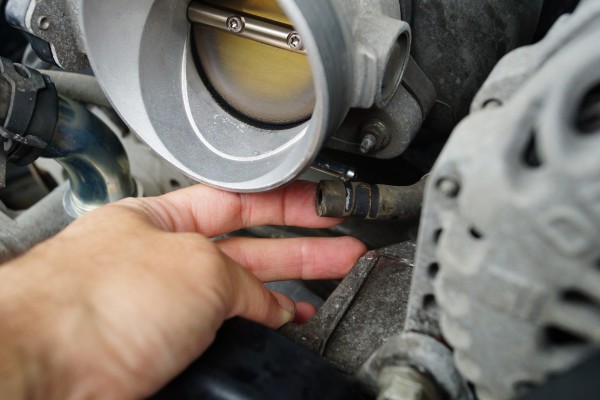 coolant line disconnected from gm ls throttle body