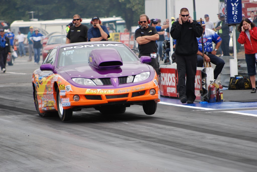 Pontiac sunfire pro stock coupe at drag strip