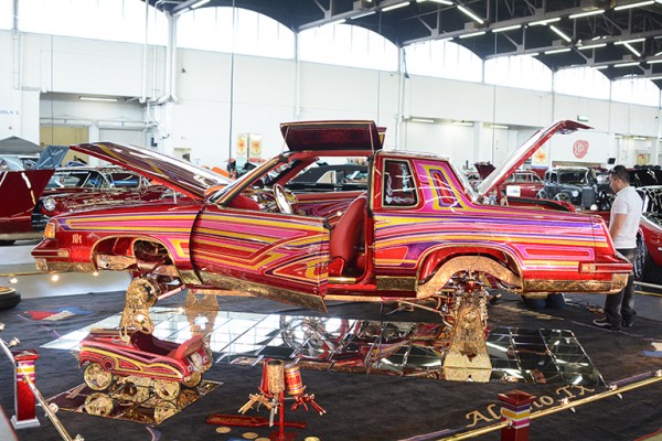 custom g body lowrider with candy custom paint