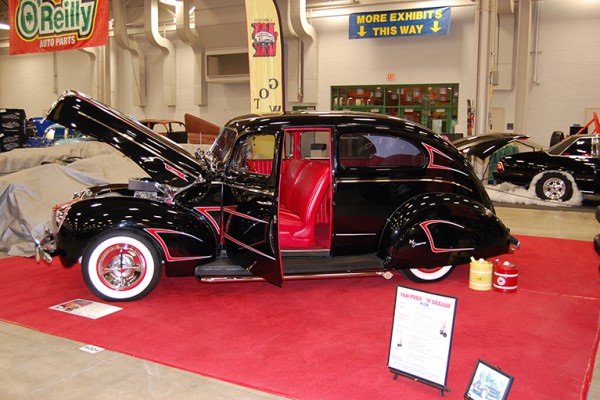 old hot rod business coupe at car show
