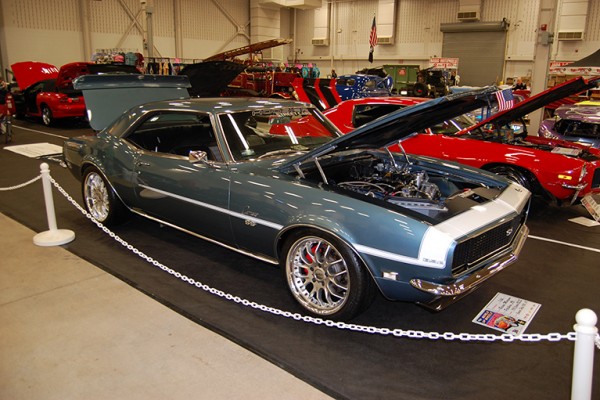 1968 chevy camaro ss at indoor car show