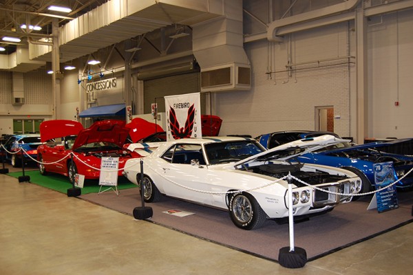 pontiac firebird club display at car show