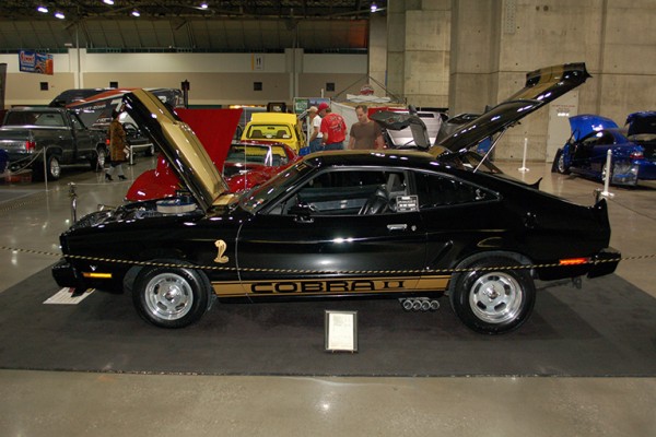 ford mustang cobra II at indoor car show