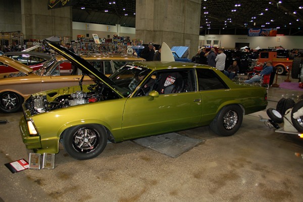 chevy malibu colonnade era at indoor car show