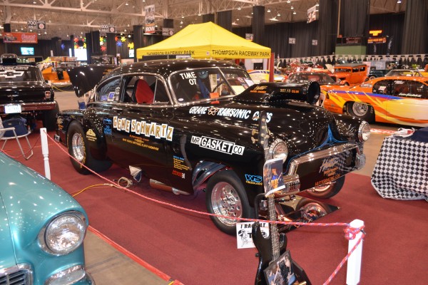 old chevy nostalgia drag racer gasser