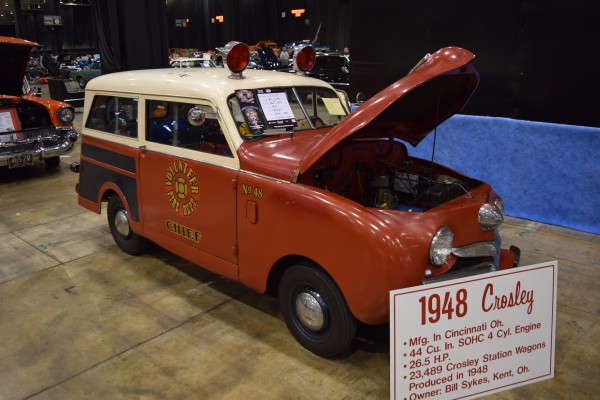 1948 crosley fire chief station wagon at indoor car show