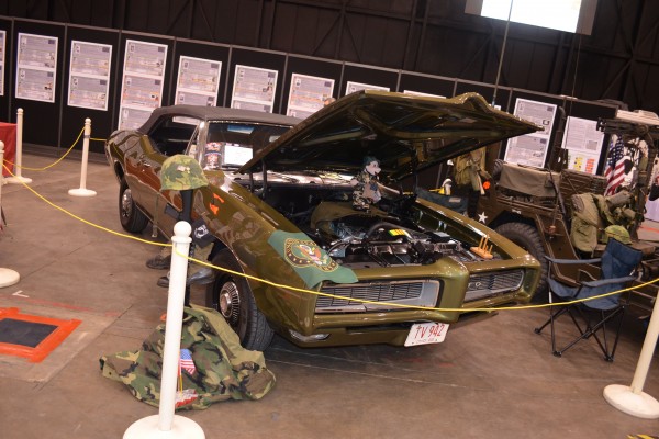 olive drab pontiac gto second gen convertible