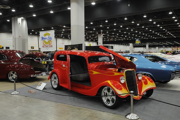 flamed ford tudor hotrod coupe