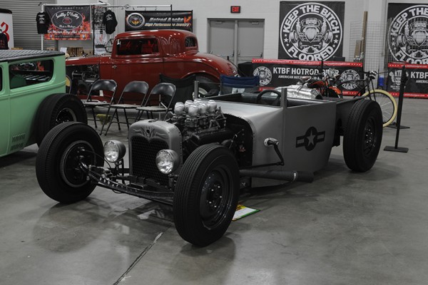 lowered t bucket hot rod with air force insignia