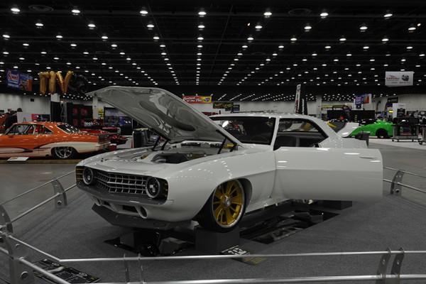 white custom chevy camaro