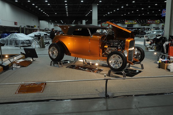ford roadster coupe on display