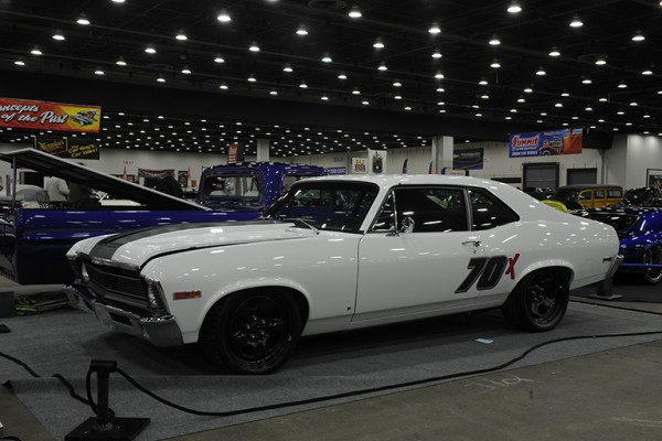 1970 chevy nova restomod at indoor car show