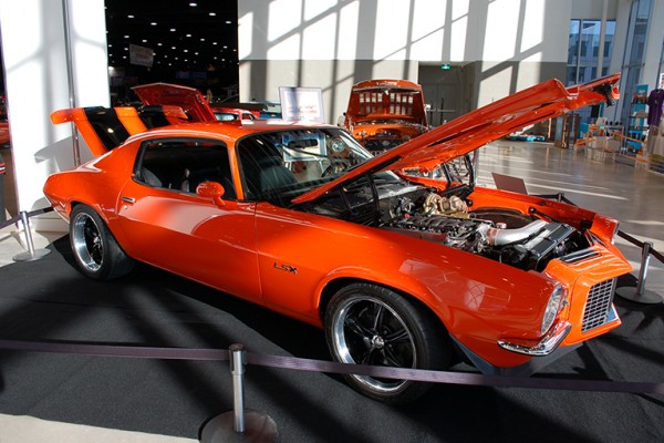 split bumper rs camaro at indoor car show