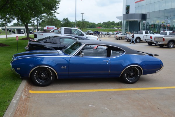 side shot of an Oldsmobile cutlass 442