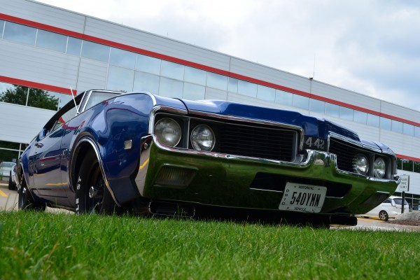 low grille and bumper shot of an Oldsmobile cutlass 442