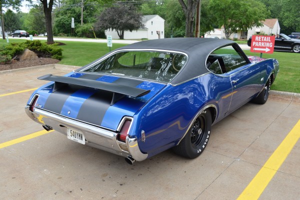 rear quarter shot of an Oldsmobile cutlass 442