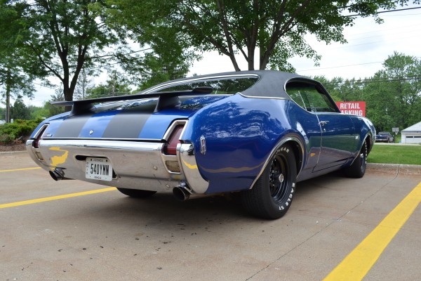 rear bumper of an Oldsmobile cutlass 442