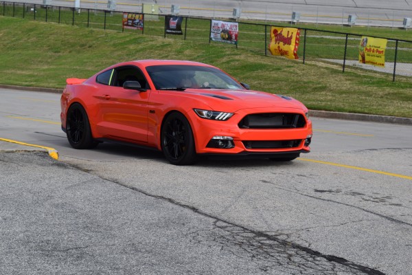 late model mustang at car show
