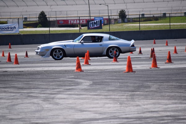 chevy camaro on autocross course