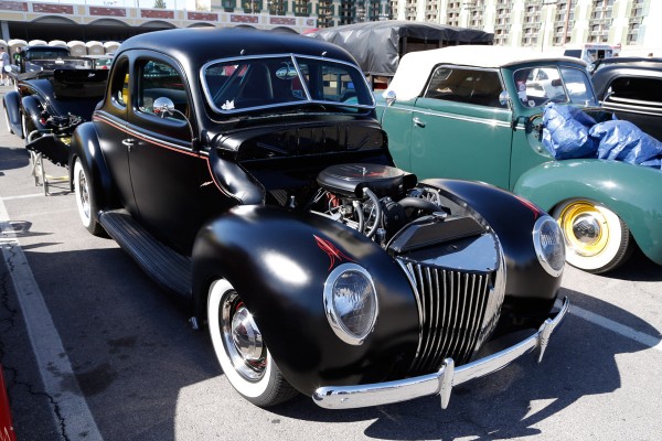 flat black custom hot rod