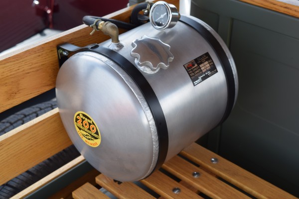 fuel cell canister inside an old hotrod
