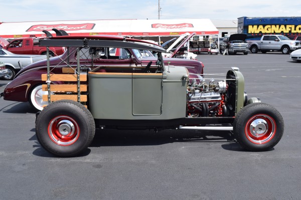 side profile of a studebaker-derived hot rod