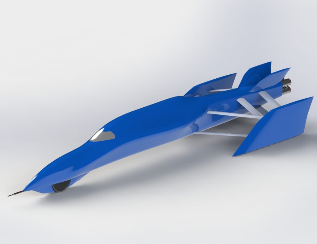 land speed race car model