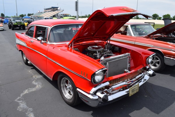 1957 chevy bel air two door post